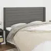 Image de Vidaxl Tête de lit avec oreilles 163x16x118/128 cm - Gris foncé