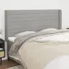 Image de vidaXL Tête de lit avec oreilles Gris clair