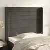 Image de vidaXL Tête de lit avec oreilles - Gris foncé