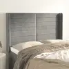 Image de vidaXL tête de lit 147 cm - Gris clair - Velours