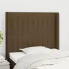 Image de Vidaxl Tête de lit avec oreilles 103x16x118/128 cm - Marron foncé