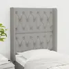 Image de vidaXL Tête de lit avec oreilles - Gris clair