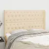 Image de vidaXL Tête de lit avec oreilles Crème