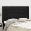 Image de vidaXL Tête de lit avec oreilles 163 cm - Tissu - Noir