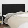 Image de vidaXL Tête de lit avec oreilles Noir