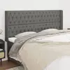 Image de vidaXL Tête de lit avec oreilles - Gris foncé