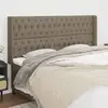 Image de vidaXL Tête de lit avec oreilles - Taupe Tissu
