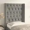 Image de vidaXL Tête de lit avec oreilles 3119946 - Gris clair