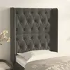 Image de VIDAXL Tête de lit gris foncé 83x16x118/128 cm Velours
