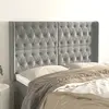 Image de VidaXL Tête de Lit avec Oreilles Gris Clair - Velours