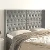 Image de vidaXL Tête de lit avec oreilles - Gris clair