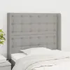 Image de vidaXL Tête de lit avec oreilles - Gris clair