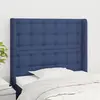 Image de vidaXL Tête de lit avec oreilles 103x16x118/128 cm - Bleu