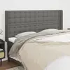 Image de vidaXL Tête de lit - Gris foncé