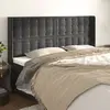 Image de vidaXL Tête de lit avec oreilles 163 cm - Gris foncé