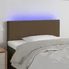 Image de vidaXL Tête de lit à LED - Marron foncé