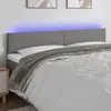 Image de vidaXL Tête de lit à LED - Gris foncé