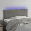 Image de vidaXL Tête de lit à LED Gris clair