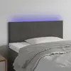Image de vidaXL Tête de lit à LED Gris foncé