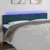 Image de vidaXL Tête de lit LED - Bleu foncé 180 x 78/88 cm