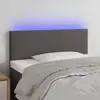 Image de vidaXL Tête de lit à LED - Similicuir Gris