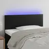 Image de vidaXL Tête de lit avec LED - Noir Similicuir