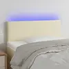 Image de vidaXL Tête de lit à LED - Crème - Similicuir