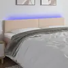 Image de vidaXL Tête de lit LED 200x5x78/88 cm Cappuccino