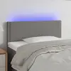Image de vidaXL Tête de lit à LED 100x5x78/88 cm - Gris foncé