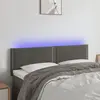Image de vidaXL Tête de lit à LED - Velours Gris foncé
