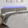 Image de vidaXL Tête de lit à LED - Gris clair