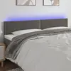 Image de vidaXL Tête de lit à LED - Gris foncé
