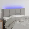 Image de vidaXL Tête de lit à LED - Gris clair