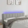 Image de Vidaxl Tête de lit à LED - Gris clair 144x5x78/88 cm