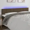 Image de vidaXL Tête de lit à LED - Marron foncé 200x5x78/88 cm