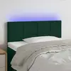 Image de vidaXL Tête de lit à LED - Vert foncé - 100x5x78/88 cm