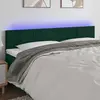 Image de vidaXL Tête de lit à LED 180x78/88 cm Vert Velours