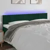 Image de vidaXL Tête de lit à LED 200x5x78/88 cm - Vert foncé