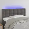 Image de vidaXL Tête de lit avec LED - Gris 90x5x78/88 cm Similicuir