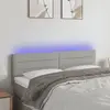 Image de vidaXL Tête de lit à LED 144x78 cm - Gris clair