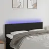 Image de vidaXL Tête de lit à LED 144x5x78/88 cm - Noir