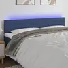 Image de vidaXL Tête de lit à LED 180x5x78/88 cm Tissu - Bleu