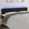 Image de vidaXL Tête de lit à LED 200x5x78/88 cm Noir