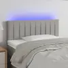 Image de vidaXL Tête de lit à LED 80x5x78/88 cm Tissu - Gris clair