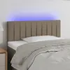 Image de vidaXL LED 80 cm Tissu Taupe