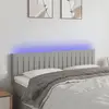 Image de vidaXL Tête de lit à LED - Gris clair