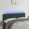 Image de vidaXL Tête de lit à LED - Vert foncé 144 cm