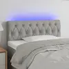 Image de vidaXL Tête de lit à LED - Gris clair