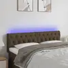 Image de vidaXL Tête de lit à LED marron foncé 160x7x78/88 cm