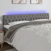 Image de vidaXL Tête de lit LED - Gris foncé 180 x 78/88 cm